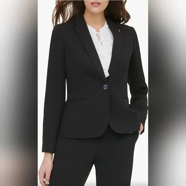 Tommy Hilfiger Women's One Button Blazer