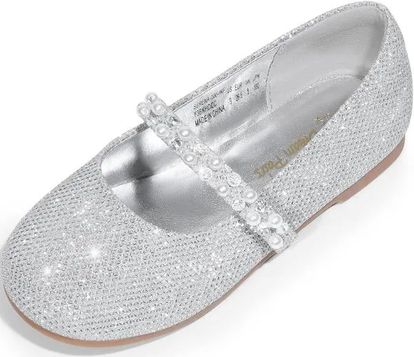 DREAM PAIRS Girls Mary Jane Dress Shoes Ballerina Flats for Wedding, Party (Toddler/Little Kid/Big Kid)