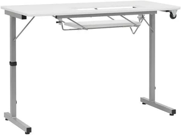 Sew Ready Rollaway II Portable Sewing Table Silver / White