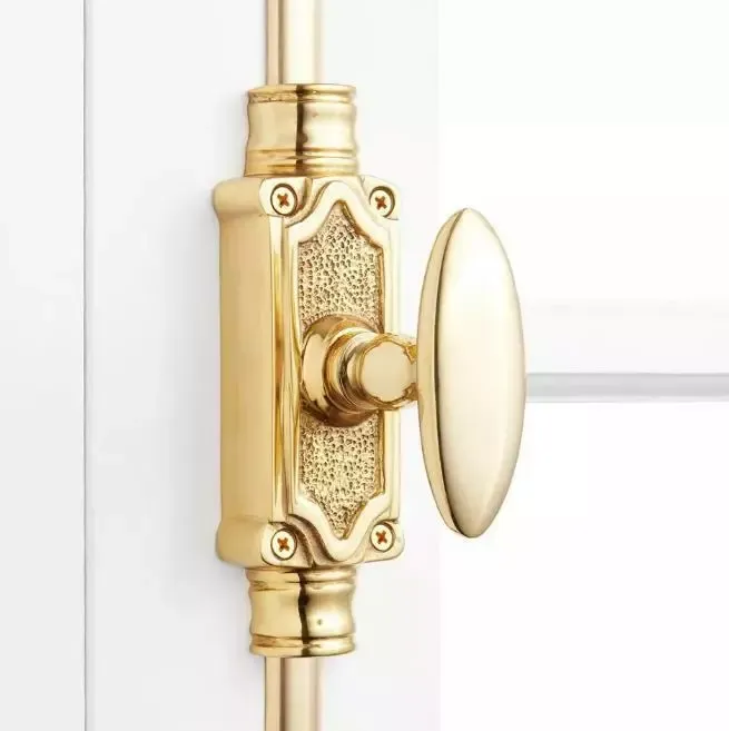 Signature Hardware Stepney 9&#039; Cremone Bolt, Polished Brass