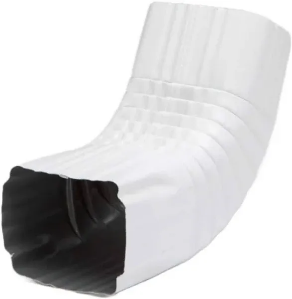 Alsco Aluminum A-Bend Elbow 75 Degrees 3&quot;x4&quot; White