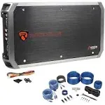 Rockville RXA-F2 2400 Watt Peak/600w RMS 4 Channel Car Amplifier+Amp Kit