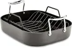 All-Clad Essentials Nonstick Small Roaster with Rack - Black