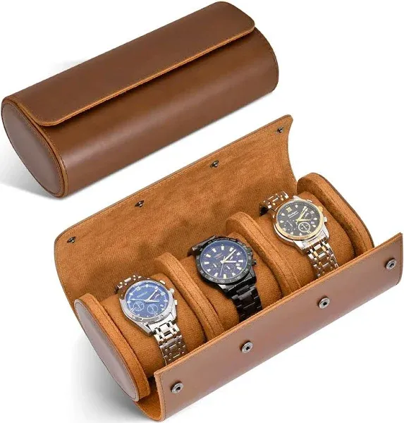 Roselle Watch Roll Travel Case