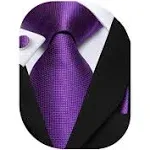 Dubulle Mens Tie Set Solid Paisley Silk Striped Necktie for Men with Cufflinks Tie and Pocket Square