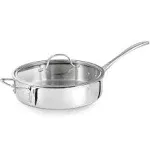 CALPHALON~ TRI-PLY STAINLESS STEEL~3 QT~Sauté PAN &amp; COVER~ NEW IN BOX~