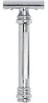 MERKUR 38C Double Edge Safety Razor with Extra Long Handle & Straight Cut in Bright Chrome Finish