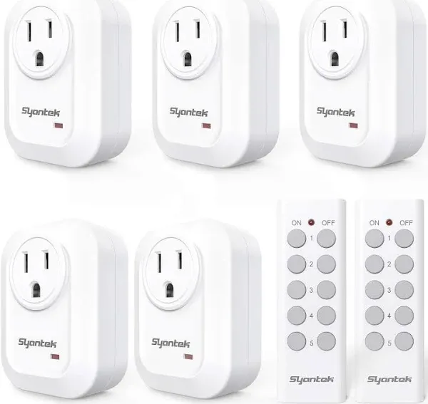 Syantek Remote Control Outlet Wireless Light Switch