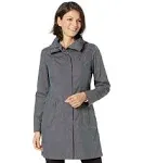 Cole Haan Packable Hooded Raincoat - Gunmetal - Size S