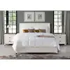 Camaflexi Baja Shabby White, Full Size, Panel Headboard, Platform Bed BJ509