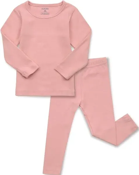 AVAUMA Kids Toddler Snug Fit Basic Cotton Pajama Set