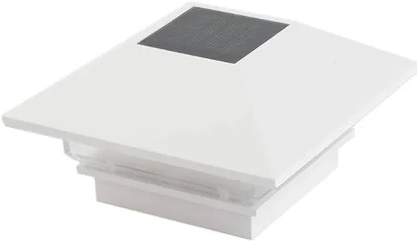 2-1/2 In. X 2-1/2 In. White Solar Post Cap