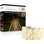 LED Rope Lights, 25Ft Classic Clear Rope, Warm White Light 3000K, Indoor/Outdoor