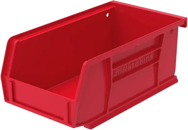 Akro-Mils 30235Yello Hang &amp; Stack Storage Bin, Plastic, 11 In W, 5 In H, 10 7/8