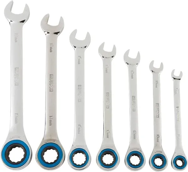 Klutch ZERO Degree Gearless Ratcheting Wrench Set, 7-Pc., 12-Pt., Metric