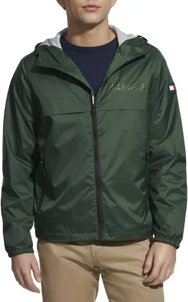 Tommy Hilfiger Men's Stretch Hooded Rain Jacket