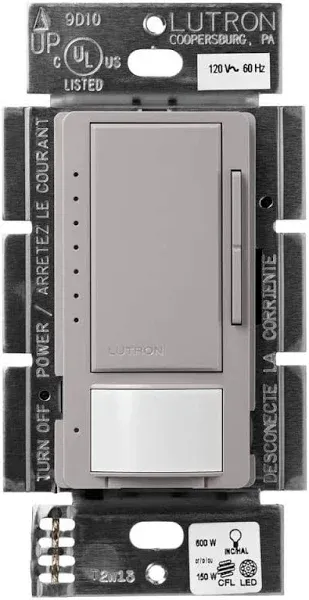 Lutron MS-OP600M-IV Maestro 600 Watt Multi-Location Dimmer with Occupancy Sensor, Ivory