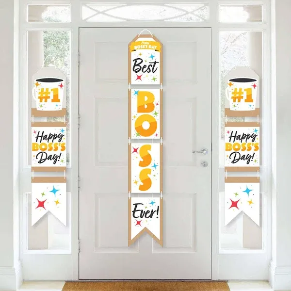 Big Dot of Happiness Happy Boss's Day Hanging Vertical Paper Door Banners