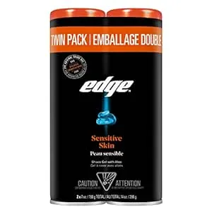 Edge Sensitive Skin Shaving Gel Twin Pack, 2 x 198g