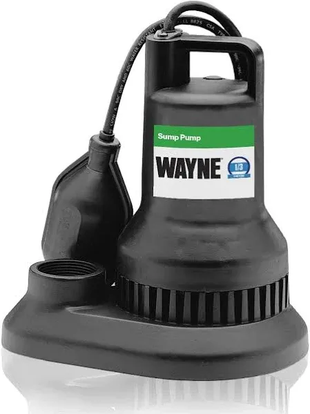 Wayne 1/3  115V Plastic Submersible Sump Pump WST33 Wayne WST33 040066218476