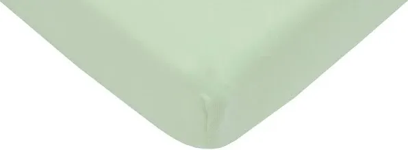 American Baby Company Fitted Mini Crib Sheet 24&#034; x 38&#034;, Soft Pack of 1, Green 