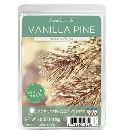 Scentsationals Home Indoor Decorative Vanilla Pine 2.5 oz Fragrant Wax