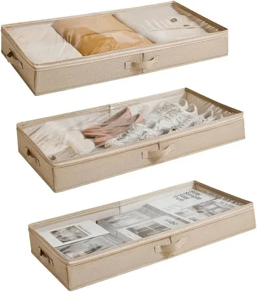 Berdeng 3 Pack Under Bed Storage Containers