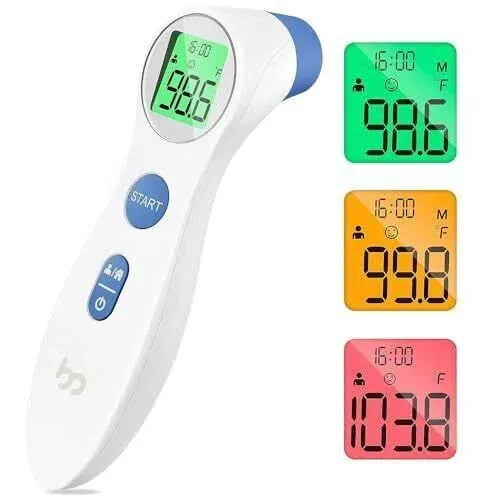 Forehead Thermometer for Adults and Kids, Digital Infrared White 