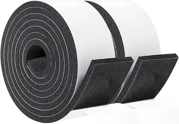 Foam Rubber Seal Strip Tape 2 in One Roll 2 Inch Wide X 1/4 Inch Thick Foam A...