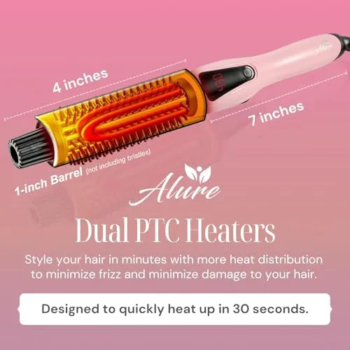 Alure Heated Styling/Curling Iron Brush