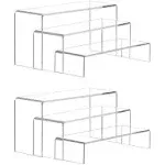 6 Pc Clear Acrylic Display Risers Showcase for Shoe Risers Retail Stand Cupca...