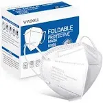 WWDOLL KN95 Face Mask 25 Pack, 5-Layers Mask Protection, Breathable KN95 Masks White