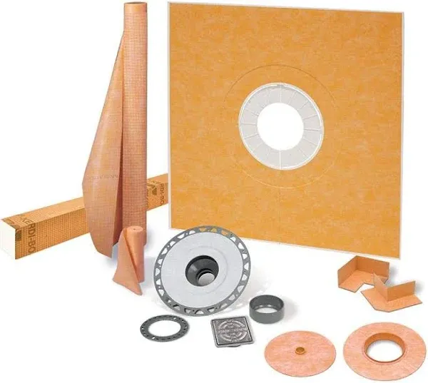 Kerdi-Shower-Kit 48" x 48" PVC Flange 2"