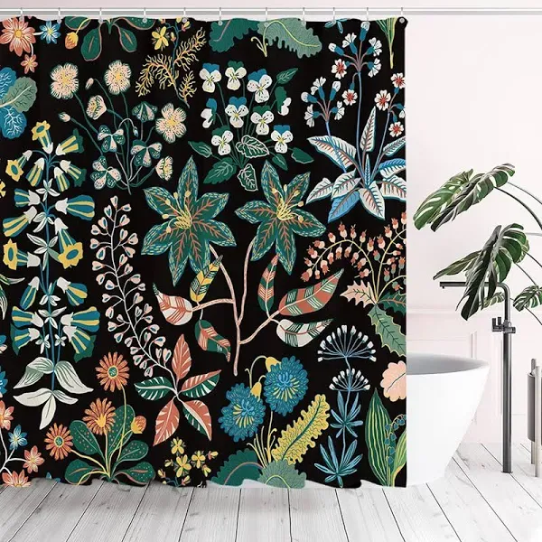 Boho Rustic Floral Shower Curtain Sets