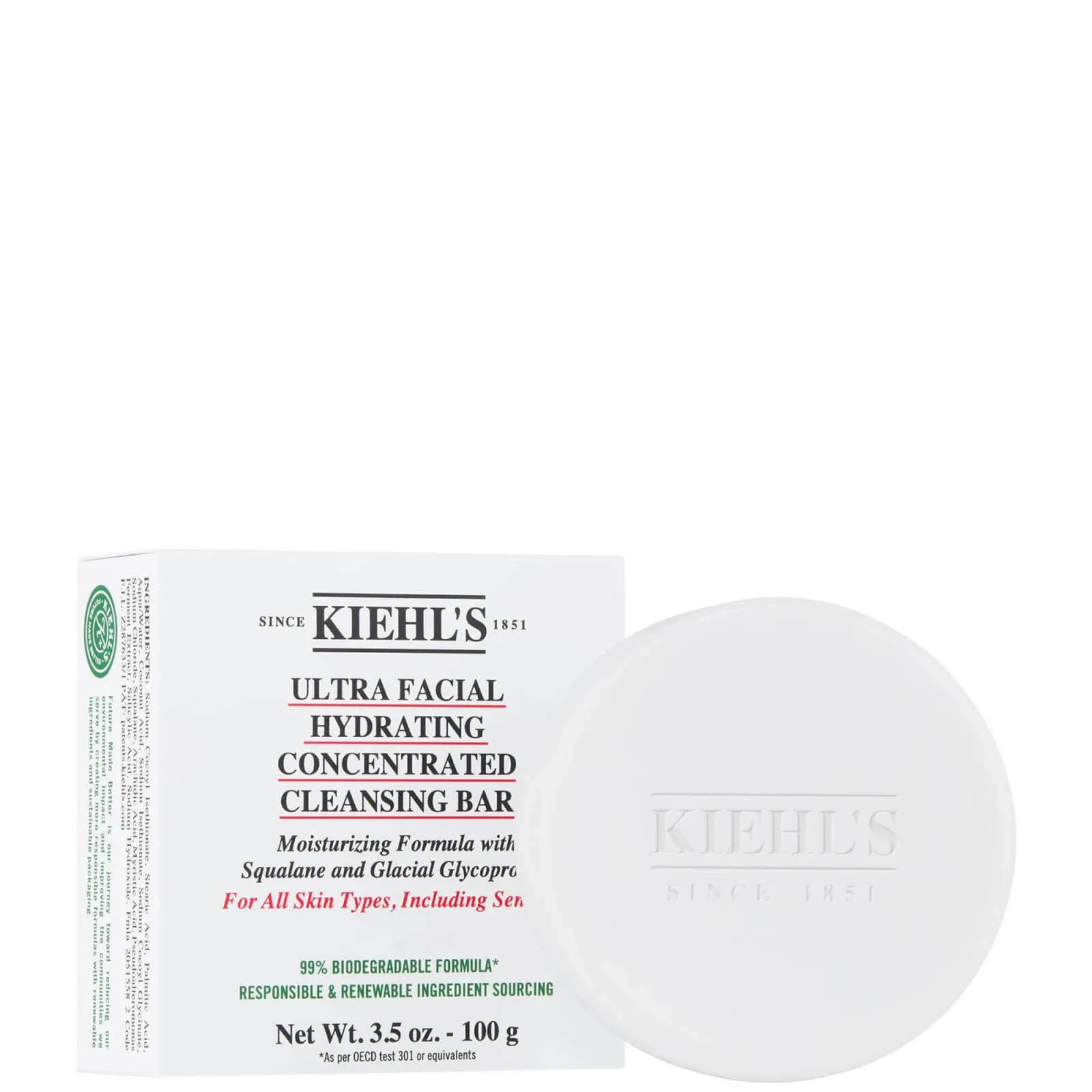 Kiehl's Ultra Facial Hydrating Concentrated Cleansing Bar 100 G