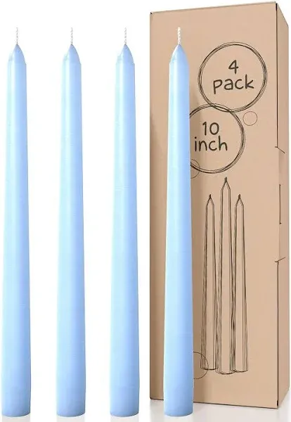 CANDWAX Taper Candles Set of 12 Candles Dripless and Unscented