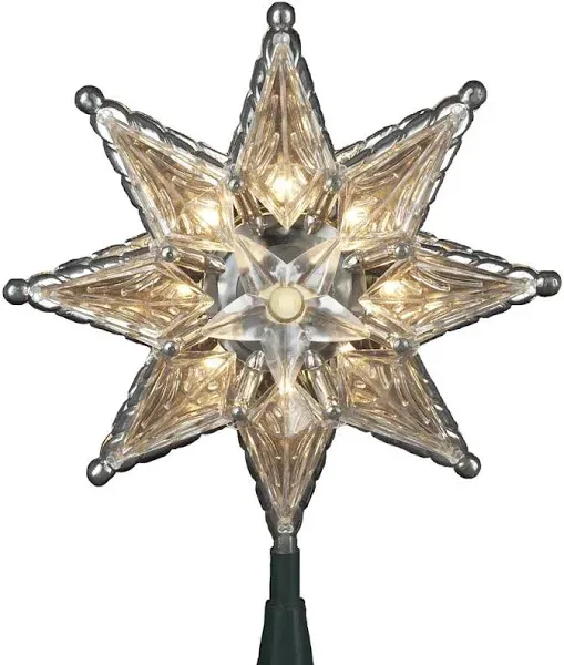 Kurt S. Adler Kurt Adler 10-Light 8-Point Star Christmas, 8-Inch, Clear Treetop