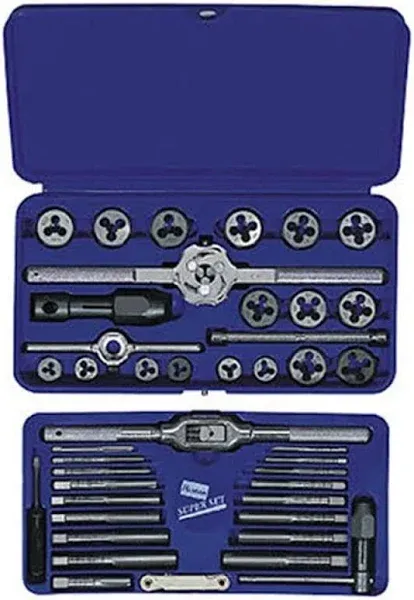 IRWIN HANSON 26317 41 Pc. Metric Hex Tap &amp; Die Set