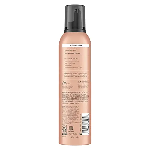 Suave Simply Styled Wave Mousse - Hair Mousse for Curly, Wavy Styles, Anti-Frizz Hair Styling Products for Flexible, Crunch-Free Curls & Waves, 7 oz. (Pack of 2)