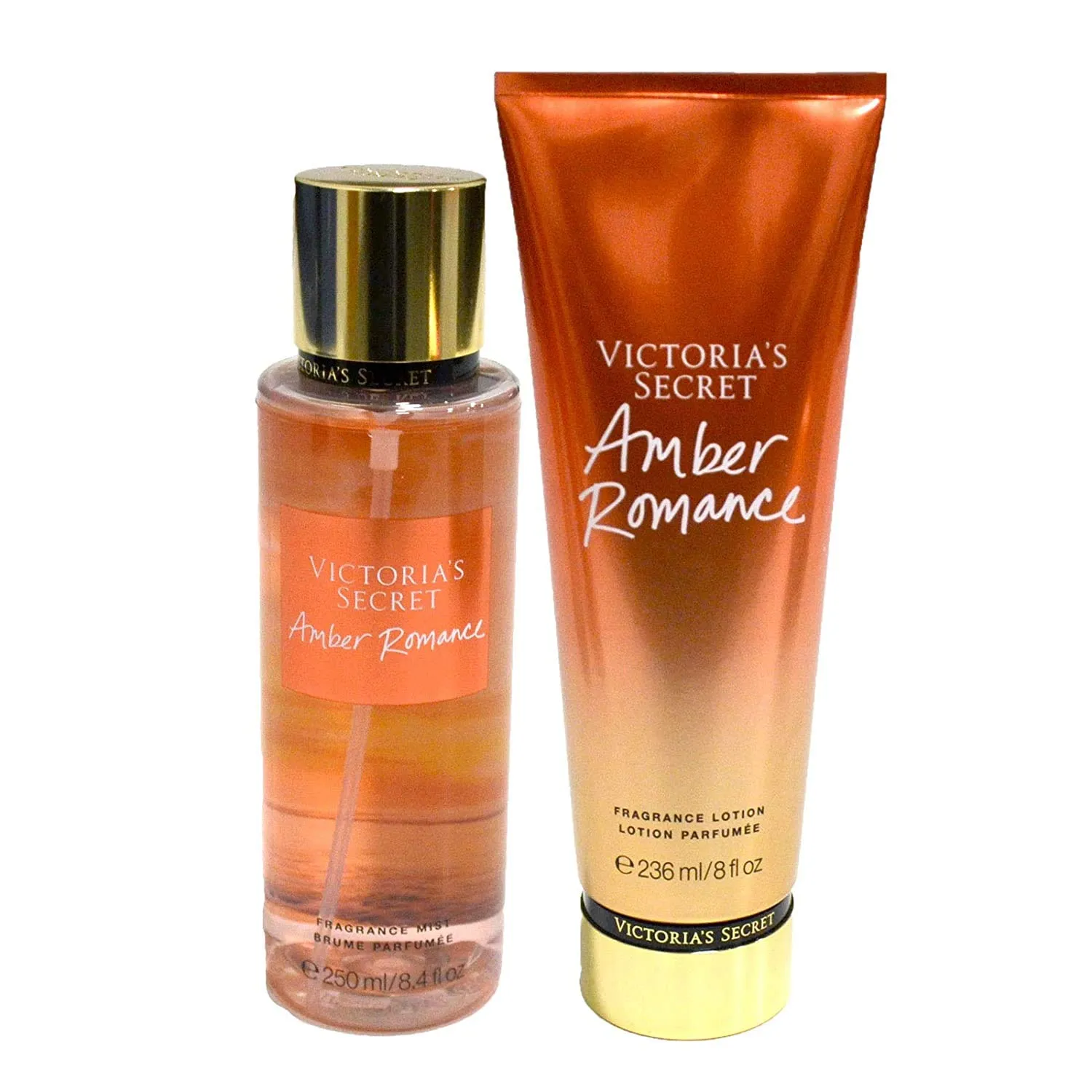 Victoria's Secret Amber Romance Fragrance Body Mist & Lotion Set