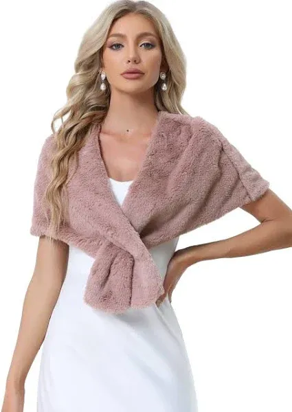 Women's Faux Fur Shawl