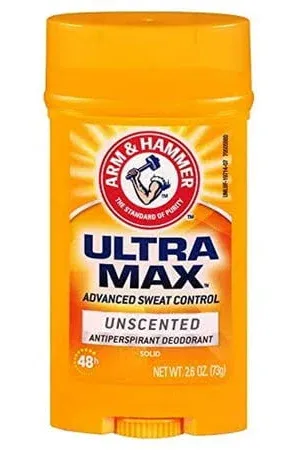 A&H Deodorant Ultramax Invisible Solid Unscented, 2.6 oz - 120 Pack