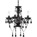 Lalula Black Chandelier Small Crystal Chandelier Lighting Mini Acrylic Chandelier 4 ...