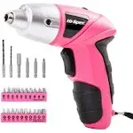 Hi-Spec Electric Screwdriver 27pc 3.6V Pink