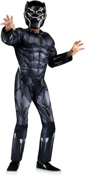 MARVEL Boys Deluxe Black Panther Costume, Kids Superhero Halloween Costume, Child - Officially Licensed X-Large