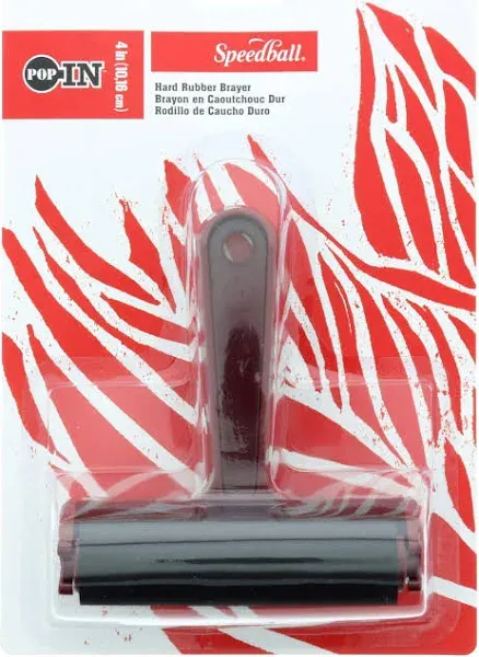 Pop-In Hard Rubber Brayer, 4-Inch