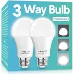 Gonhom 3 Way LED Light Bulbs 50 100 150W Equivalent Daylight White 5000K 3 Way Light Bulbs