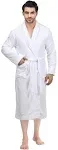 NY Threads Luxurious Mens Shawl Collar Fleece Bathrobe, Spa Robe