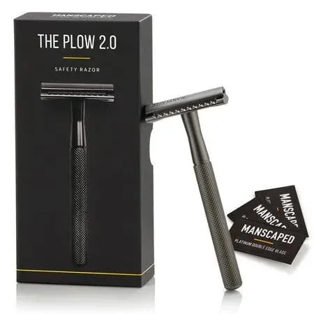 Manscaped The Plow 2.0 Double-Edge Single Blade Safety Razor