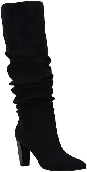 Juliet Holy Womens Knee High Boots Pointed Toe Pull On Chunky Heel Winter Booties